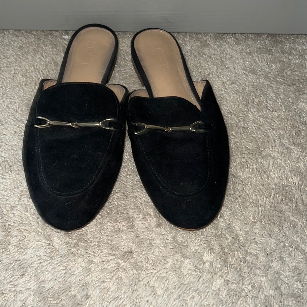Loft black mules size 8